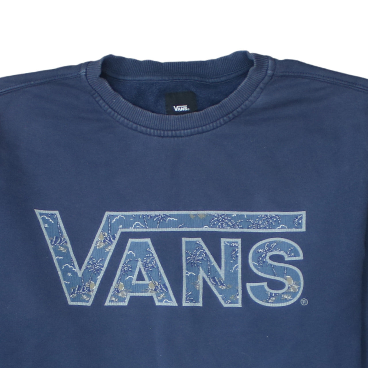 Mens UK Size L VANS Blue Pullover Sweatshirt