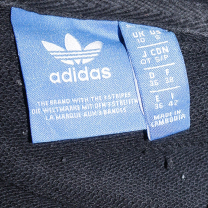 Womens UK Size 10 adidas Black Pullover Hoodie