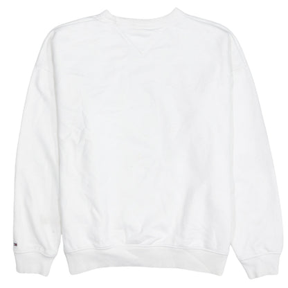 Mens UK Size XS Tommy Jeans White Pullover Sweatshirt
