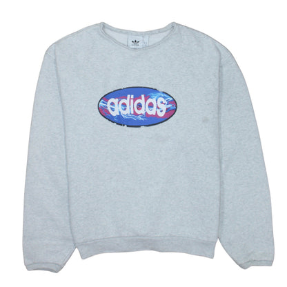 Womens UK Size M adidas Grey Pullover Sweatshirt