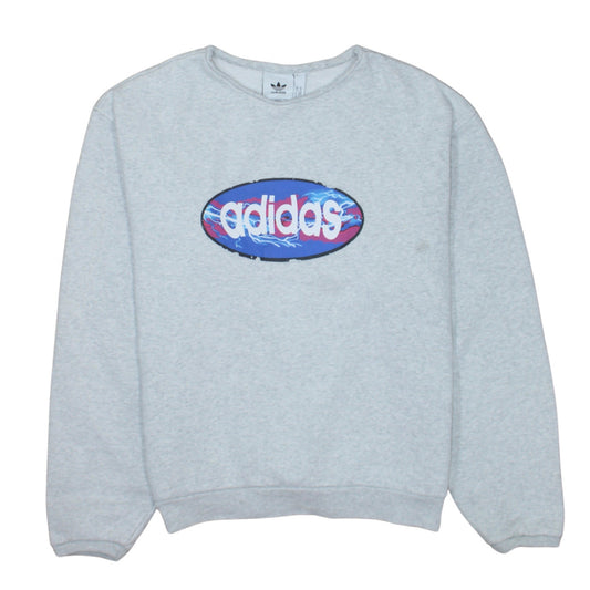 Womens UK Size M adidas Grey Pullover Sweatshirt