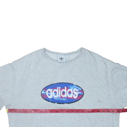 Womens UK Size M adidas Grey Pullover Sweatshirt