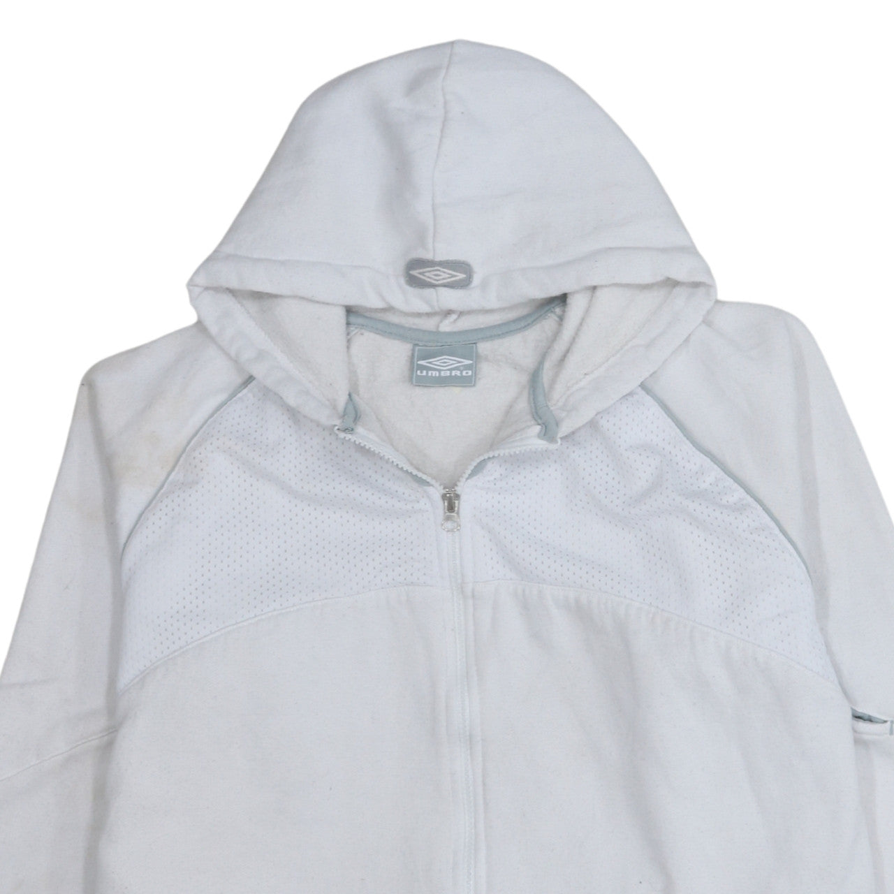 Womens UK Size M Umbro White Full Zip Hoodie