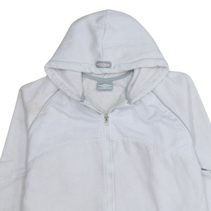 Womens UK Size M Umbro White Full Zip Hoodie