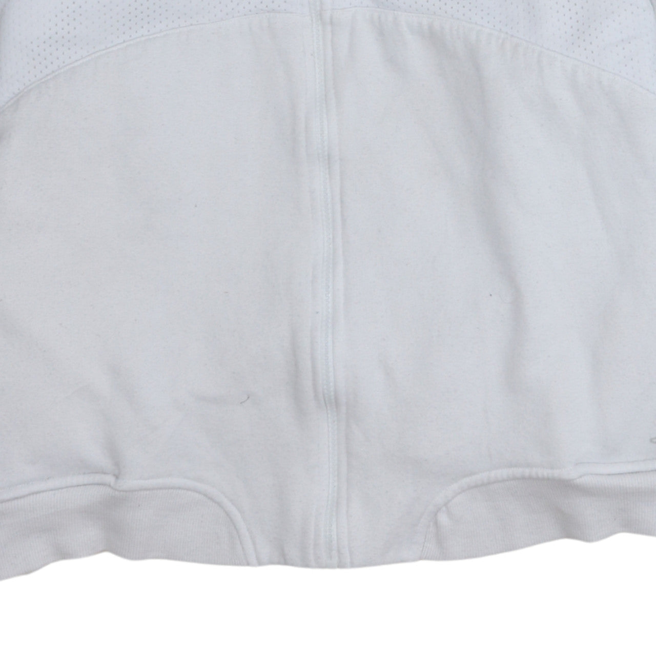 Womens UK Size M Umbro White Full Zip Hoodie