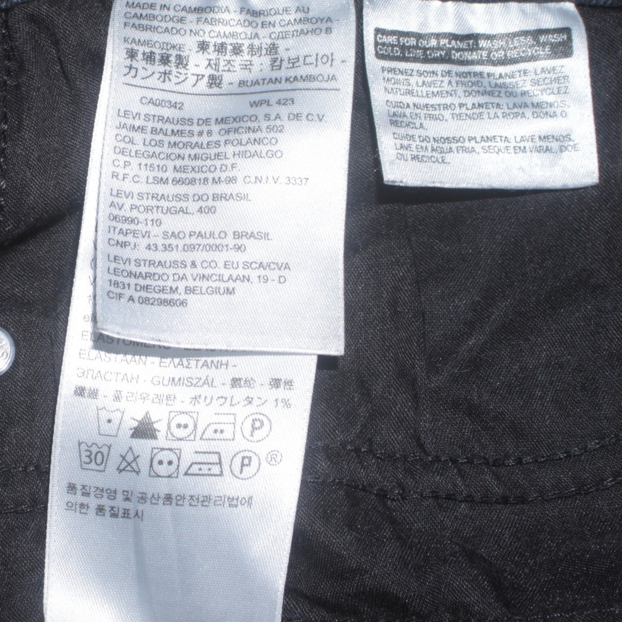Womens UK Size 33 Levi's Slim Fit Skinny Black Jeans