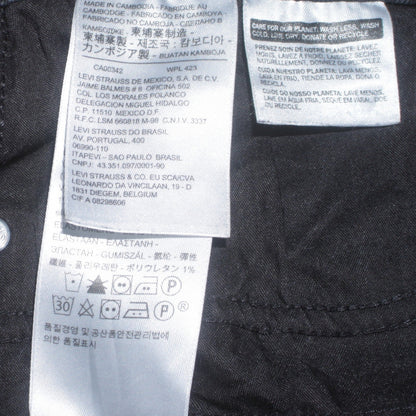Womens UK Size 33 Levi's Slim Fit Skinny Black Jeans