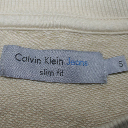 Mens UK Size S Calvin Klein Jeans Beige Pullover Sweatshirt