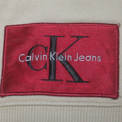 Mens UK Size S Calvin Klein Jeans Beige Pullover Sweatshirt
