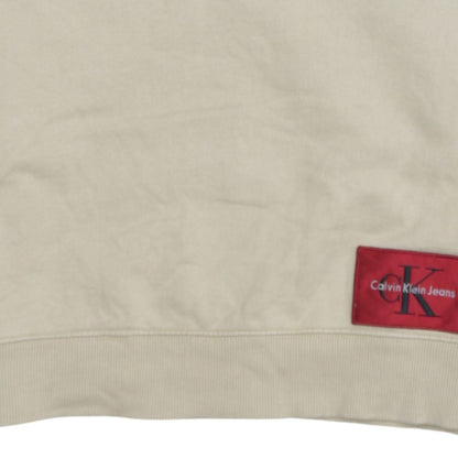 Mens UK Size S Calvin Klein Jeans Beige Pullover Sweatshirt