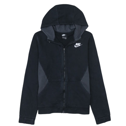 Nike Boys Black Full Zip Hoodie XL 13-15 Years Cotton Blend