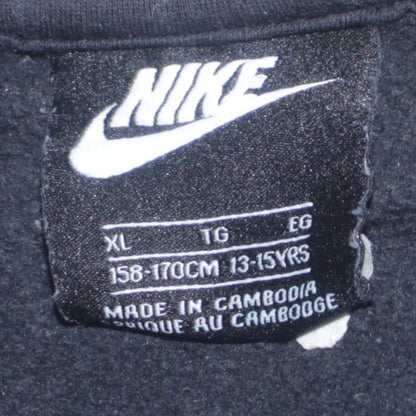 Nike Boys Black Full Zip Hoodie XL 13-15 Years Cotton Blend