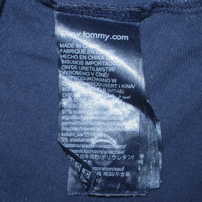 Tommy Jeans Men's Navy Long Sleeve Polo Shirt Size M