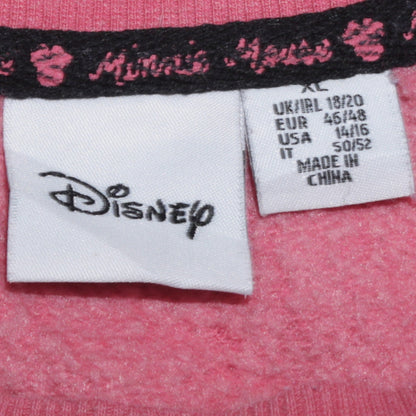 Womens UK Size XL Disney Pink Pullover Sweatshirt