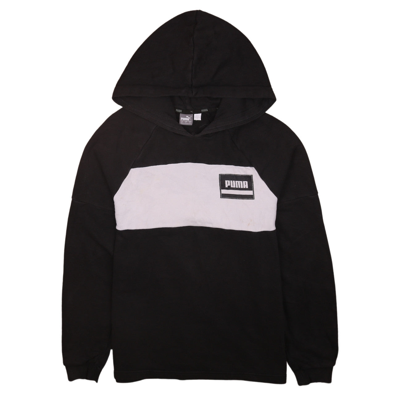 Mens UK Size S PUMA Black Pullover Hoodie