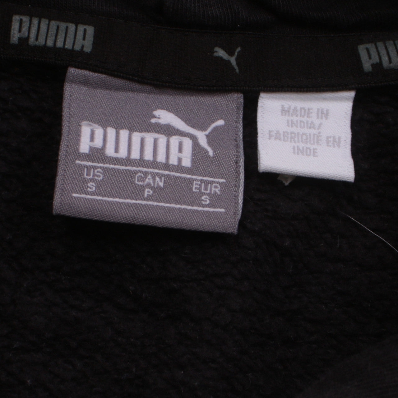 Mens UK Size S PUMA Black Pullover Hoodie