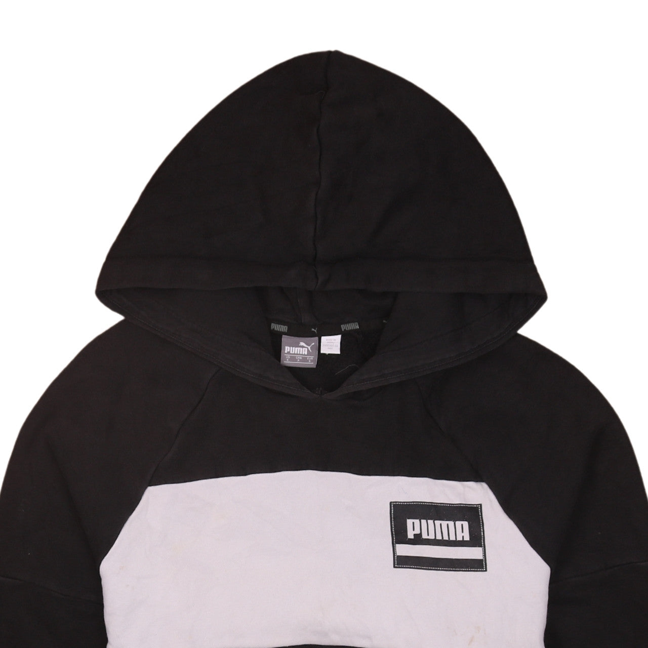Mens UK Size S PUMA Black Pullover Hoodie