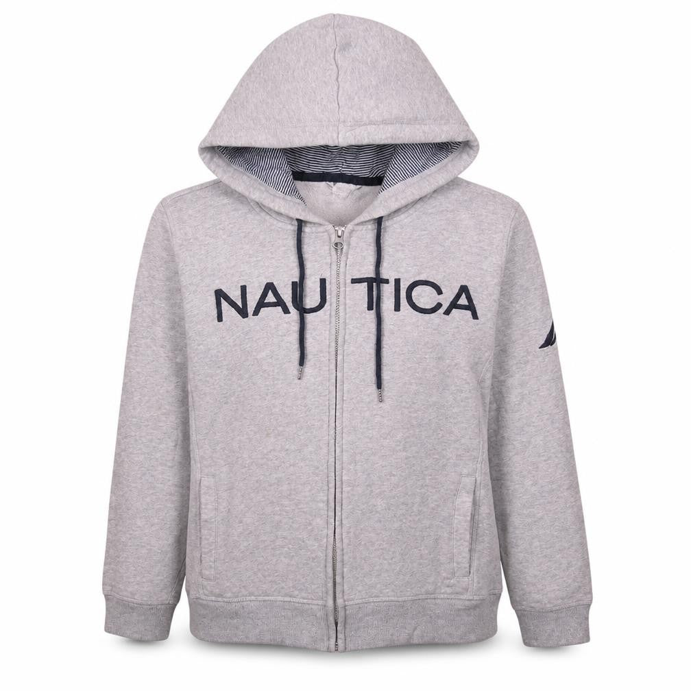 Womens UK Size XL Nautica Grey Full Zip Hoodie