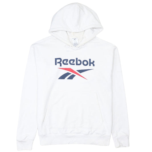 Womens UK Size L Reebok White Pullover Hoodie