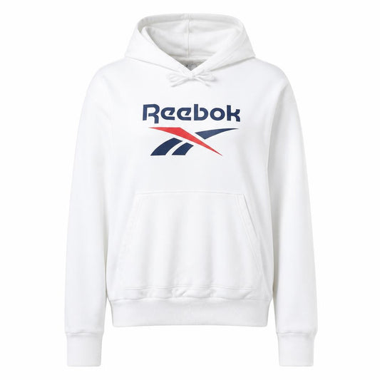 Womens UK Size L Reebok White Pullover Hoodie