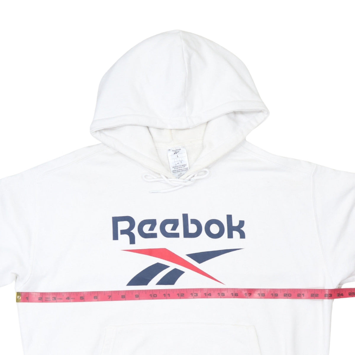 Womens UK Size L Reebok White Pullover Hoodie