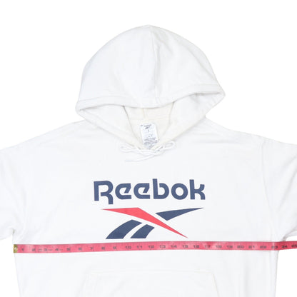 Womens UK Size L Reebok White Pullover Hoodie