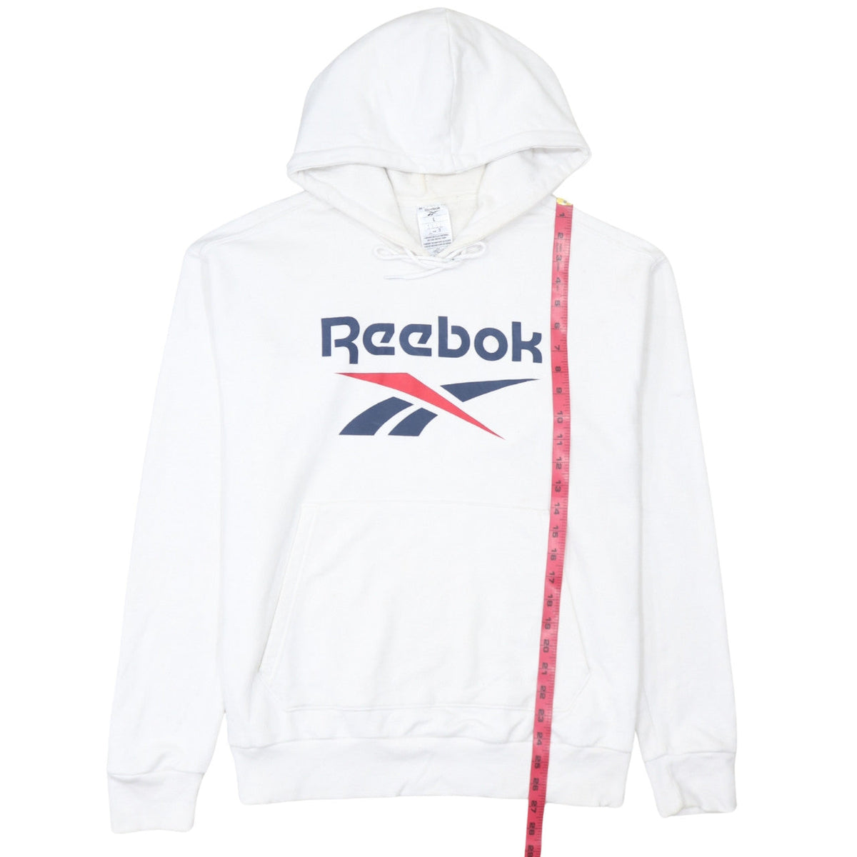 Womens UK Size L Reebok White Pullover Hoodie