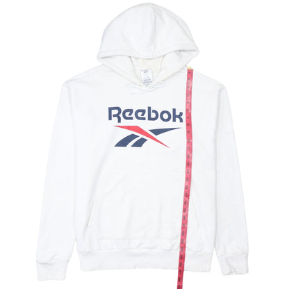 Womens UK Size L Reebok White Pullover Hoodie