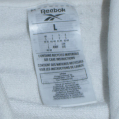 Womens UK Size L Reebok White Pullover Hoodie