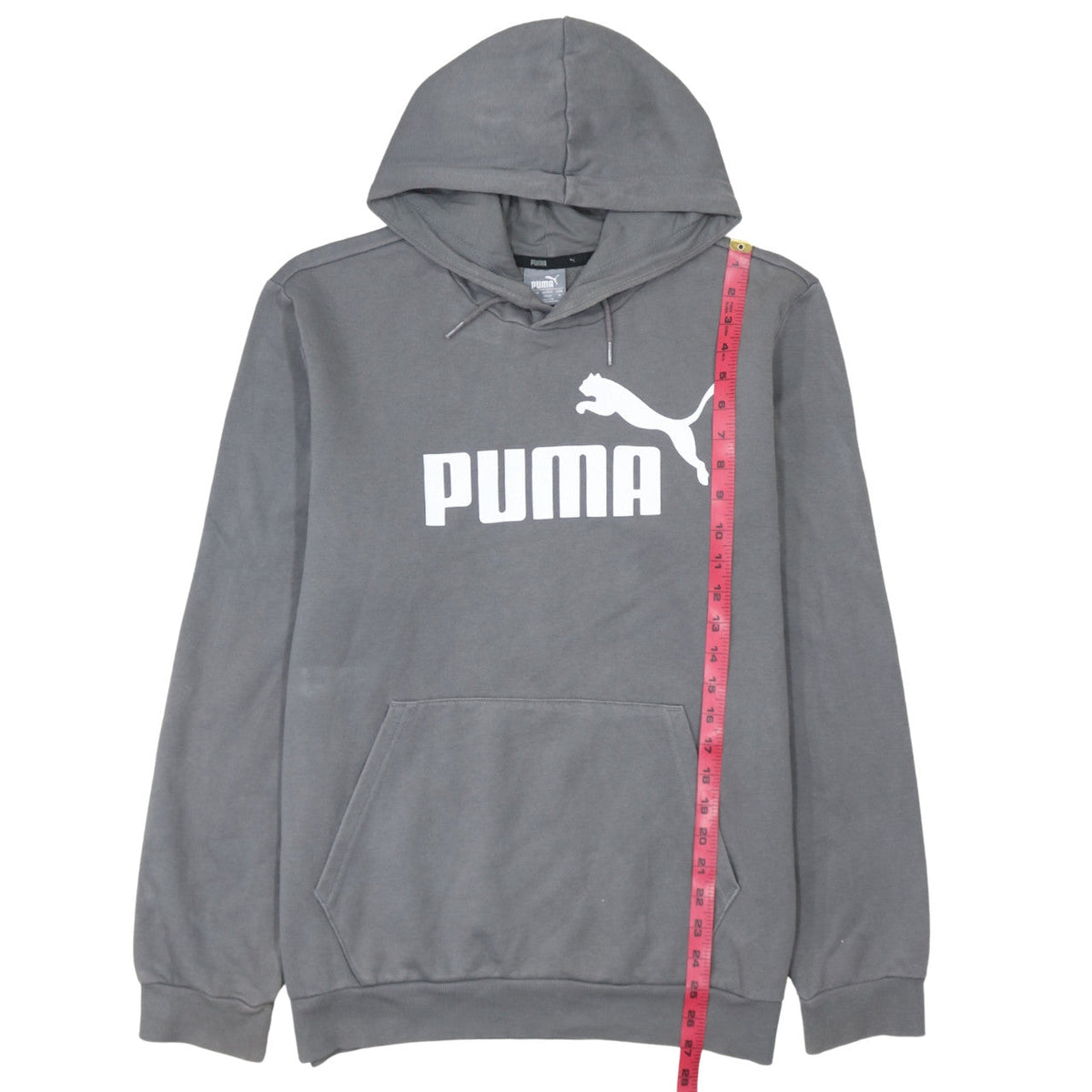 Mens UK Size M PUMA Grey Pullover Hoodie