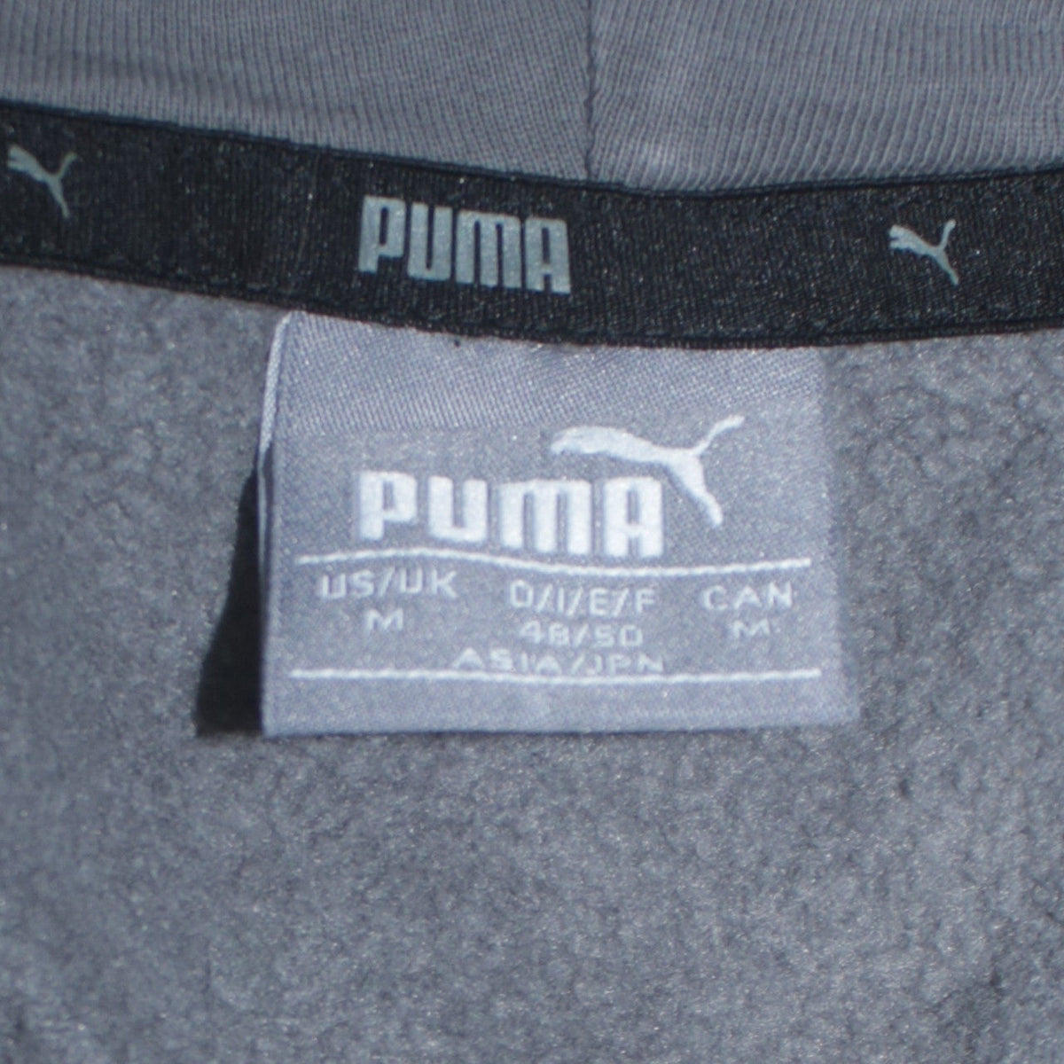 Mens UK Size M PUMA Grey Pullover Hoodie