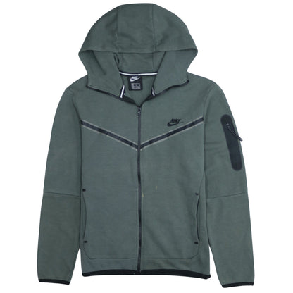 Mens UK Size M Nike Green Full Zip Hoodie