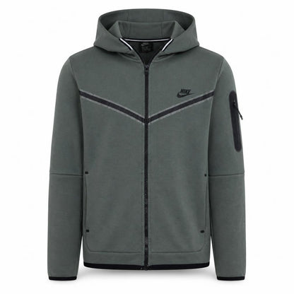 Mens UK Size M Nike Green Full Zip Hoodie