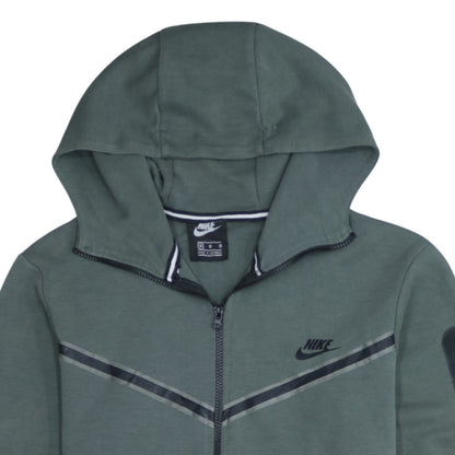 Mens UK Size M Nike Green Full Zip Hoodie