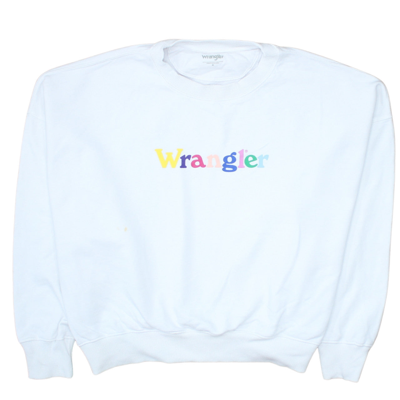 Mens UK Size M Wrangler White Pullover Sweatshirt