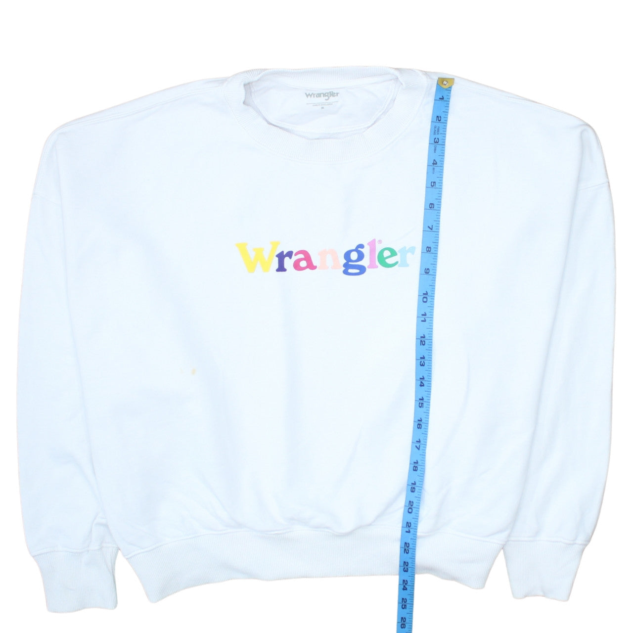 Mens UK Size M Wrangler White Pullover Sweatshirt