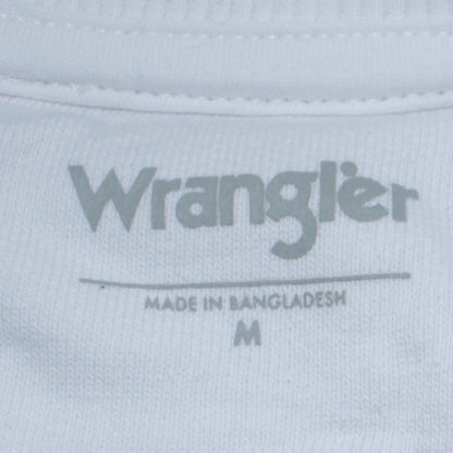 Mens UK Size M Wrangler White Pullover Sweatshirt