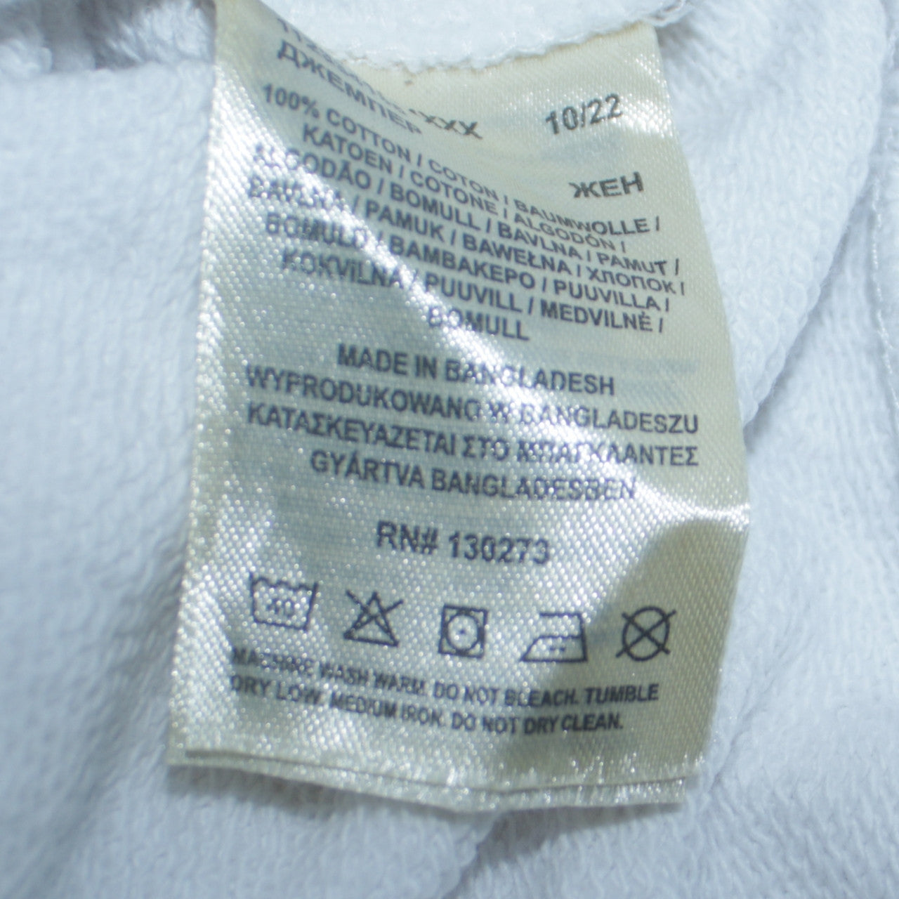 Mens UK Size M Wrangler White Pullover Sweatshirt