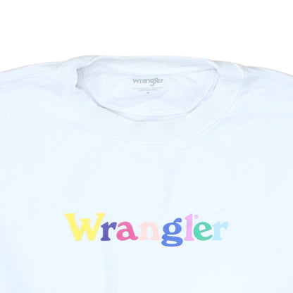 Mens UK Size M Wrangler White Pullover Sweatshirt