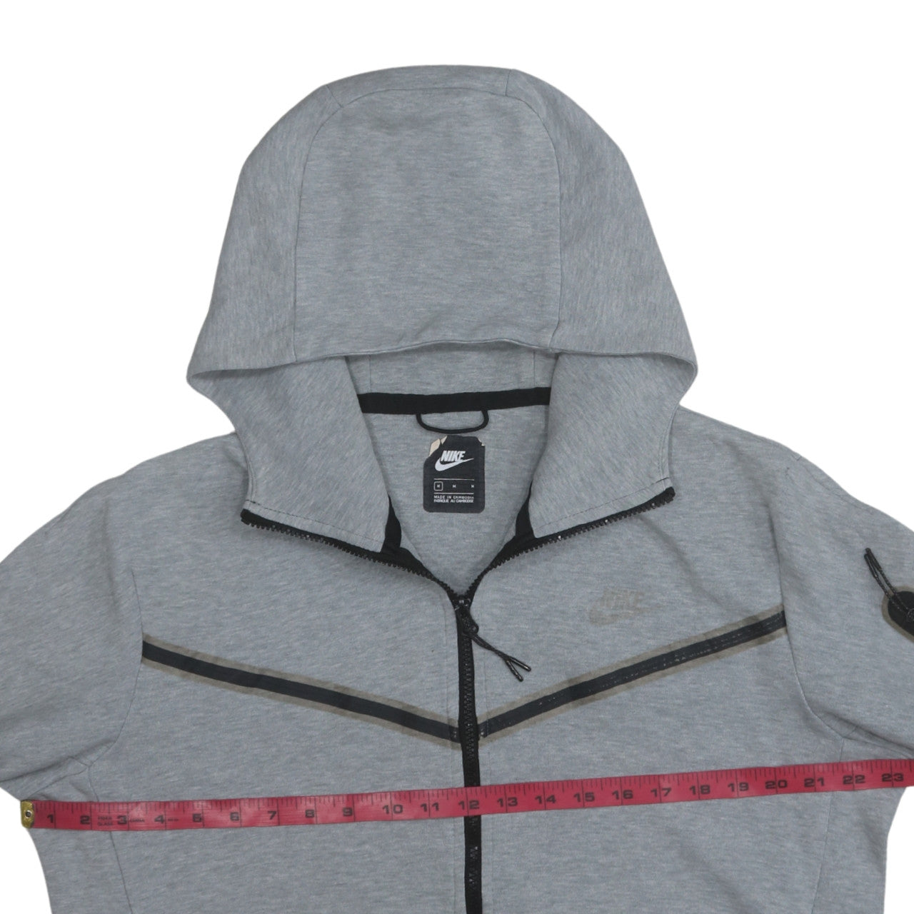 Mens UK Size M Nike Grey Full Zip Hoodie
