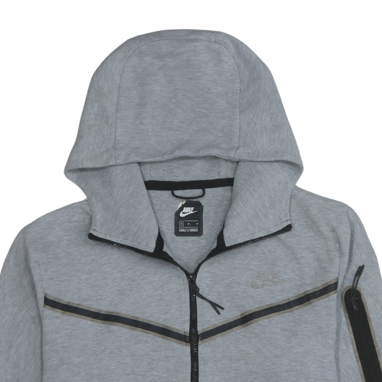 Mens UK Size M Nike Grey Full Zip Hoodie