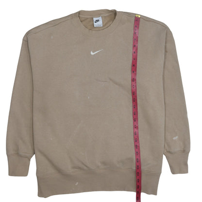 Mens UK Size M Nike Beige Pullover Sweatshirt