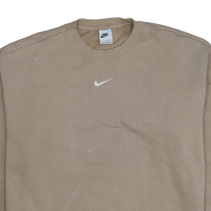 Mens UK Size M Nike Beige Pullover Sweatshirt