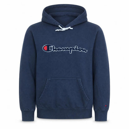 Mens UK Size L Champion Blue Pullover Hoodie