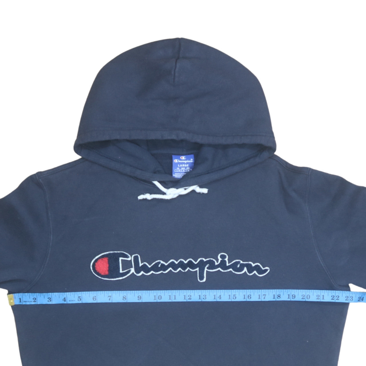Mens UK Size L Champion Blue Pullover Hoodie