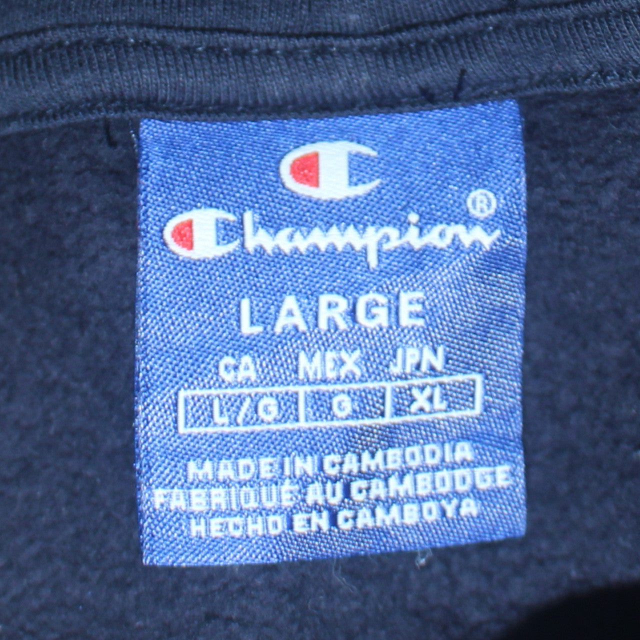 Mens UK Size L Champion Blue Pullover Hoodie