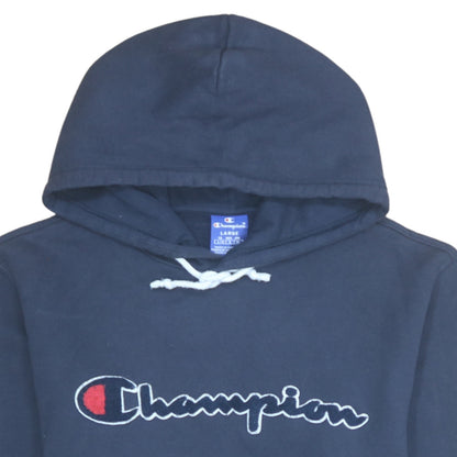 Mens UK Size L Champion Blue Pullover Hoodie
