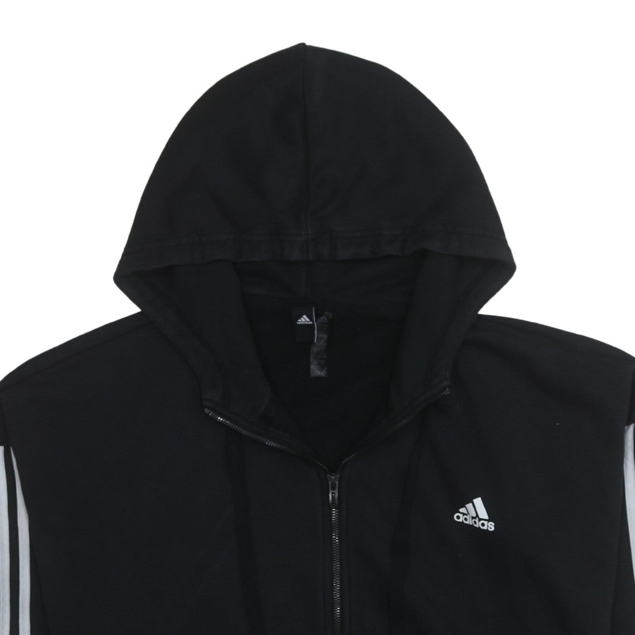 Womens UK Size XL adidas Black Full Zip Hoodie