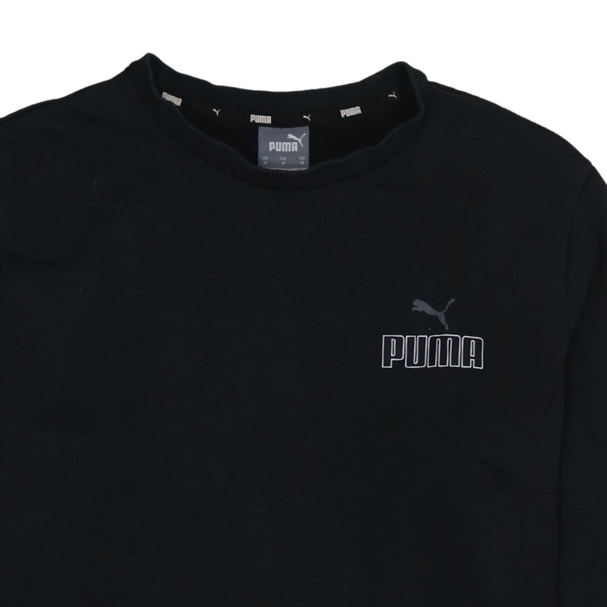 Mens UK Size M PUMA Black Pullover Sweatshirt