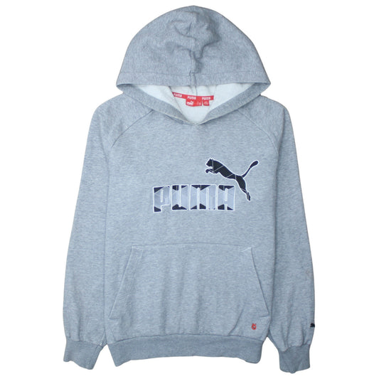 Mens UK Size S PUMA Grey Pullover Hoodie